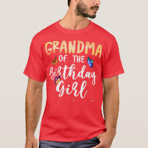 Camiseta Vovó Da Borboleta De Aniversário Que Parecia Fami