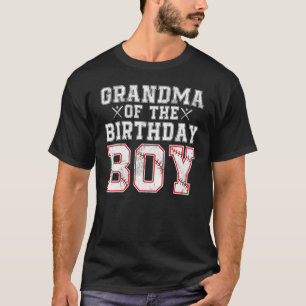 Camiseta Vovó Da Família Aniversário Do Beisebol