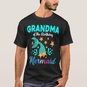 Camiseta Vovó Da Família Sereia De Aniversário Corresponden