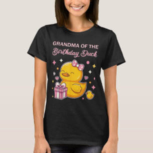 Camiseta Vovó Da Festa De Natal Do Pato De Aniversário