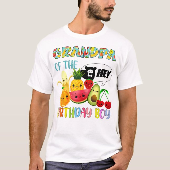 Camiseta Vovô Da Fruta De Aniversário Da Família Birthday B (Frente)