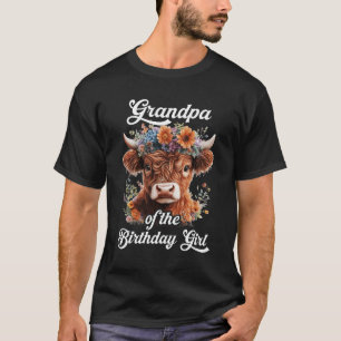Camiseta Vovô Da Garota De Aniversário Da Fama De Fazendas