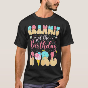 Camiseta Vovó da garota de aniversário gotejamento de sorve
