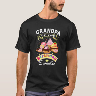 Camiseta Vovô Da Garota Docinho De Aniversário Ice Crea