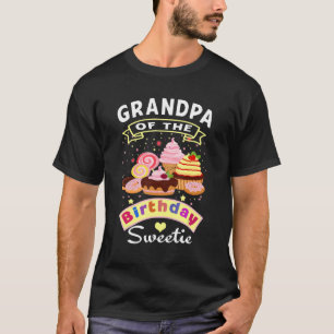 Camiseta Vovô Da Garota Docinho De Aniversário Ice Crea