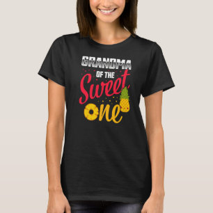 Camiseta Vovó da Menina de Aniversário de Um Abacaxi Doce M