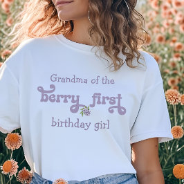 Camiseta Vovó da Primeira Fada Berry Primeiro Aniversário