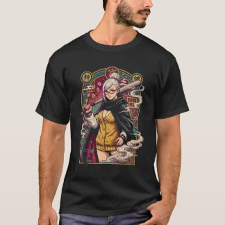 Camiseta Vovó Dandadan Seiko Cabelo Branco Olhos Vermelhos 