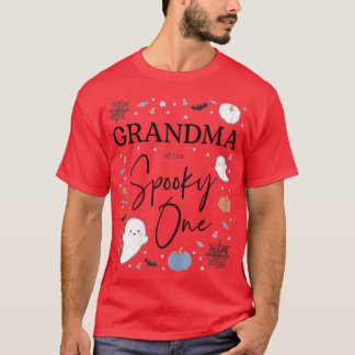 Camiseta Vovó das mulheres do primeiro aniversário assustad