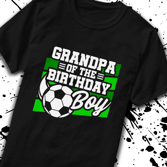Camiseta Vovô de aniversário de futebol - Aniversário de fu (Criador carregado)