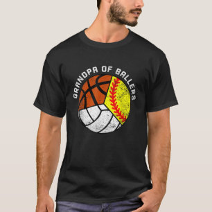 Camiseta Vovô De Balas Engraçado De Voleibol De Softball