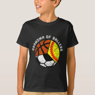 Camiseta Vovó De Ballers Diversão De Futebol De Softball Ba