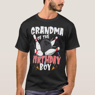 Camiseta Vovó De Birthday Boy Bowler Família B