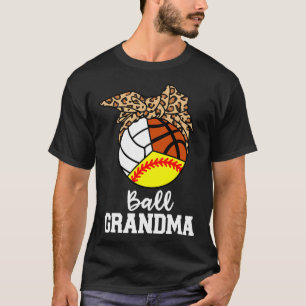 Camiseta Vovó de bola de vovô de softball Leopar