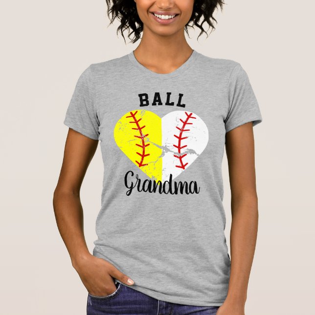 Camiseta Vovó de Bola Nana Meemaw Softball/Camiseta Basebal (Frente)