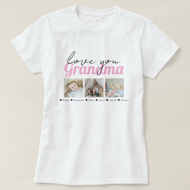 Camiseta Vovó de Foto e Texto Personalizado (Frente do Design)