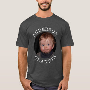 Camiseta Vovô de Foto Personalizada para Criança Moderna