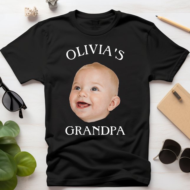 Camiseta Vovô de Foto Personalizada para Criança Moderna (Criador carregado)