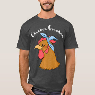 Camiseta Vovó de frango Engraçado Louco Na Fazenda (2)
