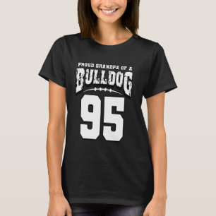 Camiseta Vovô De Futebol Do Jogador 95 Do Bulldog Orgulhoso