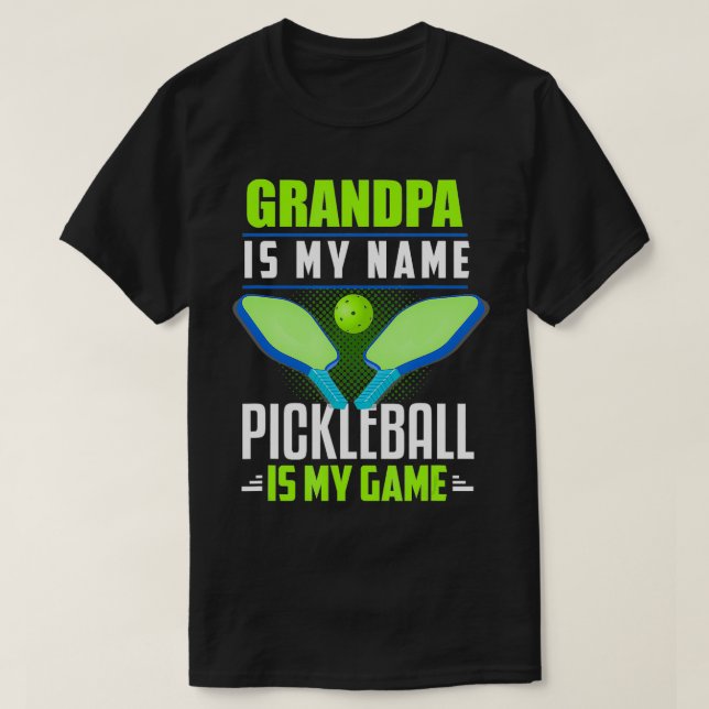 Camiseta Vovô de galinha Avô Vovô Funny Pickleball G (Frente do Design)