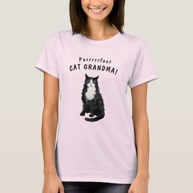 Camiseta Vovó de gato puro (Frente)