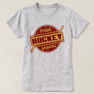 Camiseta Vovó De Hóquei Orgulhosa Com Impressão