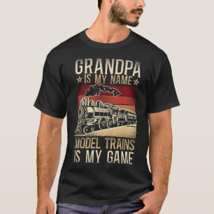Camiseta Vovô De Locomotivas De Comboio É Meu Nome Modelo D