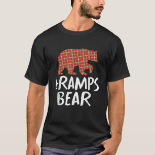 Camiseta Vovô de Natal Ursa Vermelha Búfalo Xadrez Natal Fa