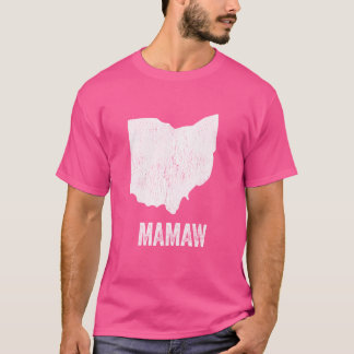 Camiseta Vovó de Ohio Silhueta do Estado da Ohio Avó Mais L