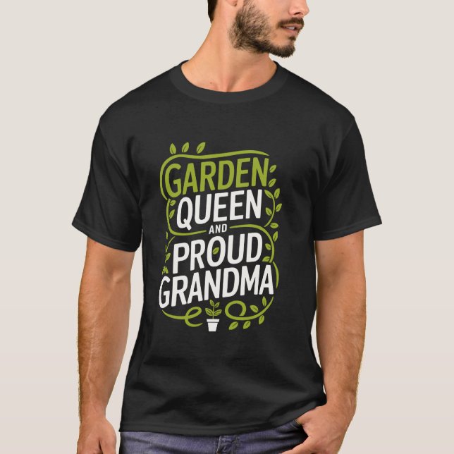 Camiseta Vovó De Planta E Jardim De Sobremesa (Frente)