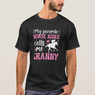 Camiseta Vovó de Show de Cavalo Orgulhosa Equitação Vovó