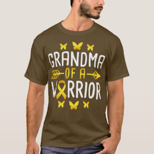 Camiseta Vovó De Um Guerreiro - Cancer De Infância