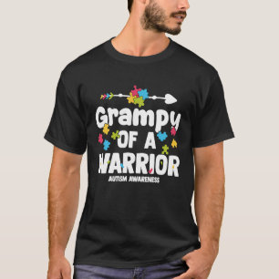 Camiseta Vovô de uma Família de Guerreiros com Autismo Puzz