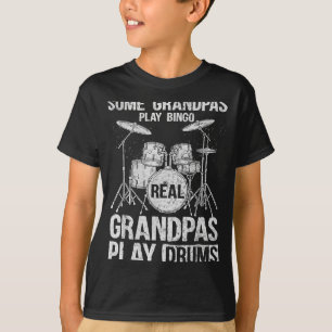 Camiseta Vovô de verdade toca bateria percussionista bateri