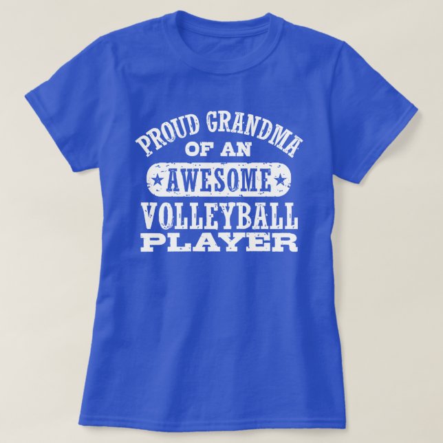 Camiseta Vovó de vôlei orgulhosa (Frente do Design)