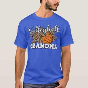 Camiseta Vovó de vovô Leopard Engraçado Vovô de voleibol