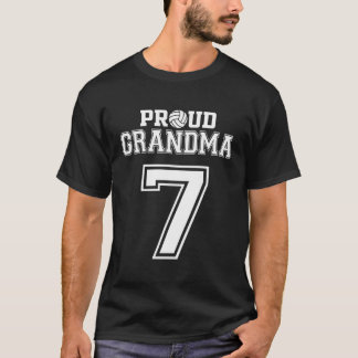 Camiseta Vovó de vovô orgulhoso personalizado número 7