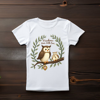 Camiseta "Vovó de Wise Owl - Arte de Sabedoria Familiar"
