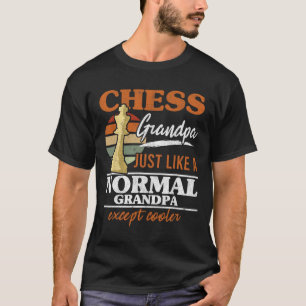 Camiseta Vovô De Xadrez Como Um Xadrez Normal De Avô