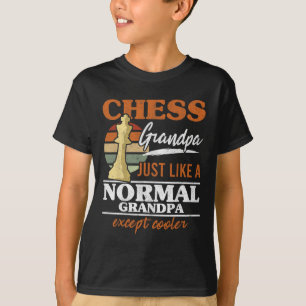 Camiseta Vovô De Xadrez Como Um Xadrez Normal De Avô