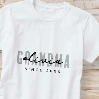 Camiseta Vovó Desde 20XX Moderno e Simples