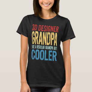 Camiseta Vovô Designer 3D como um vovô normal