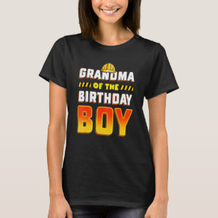 Camiseta Vovó Do Aniversário Da Construção Do Garoto De Ani