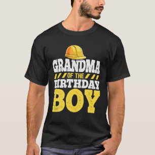 Camiseta Vovó Do Aniversário Da Construção Do Garoto De Ani