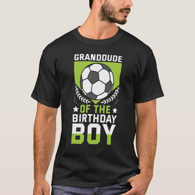 Camiseta Vovô Do Aniversário Do Jogador De Futebol Bday T (Frente)