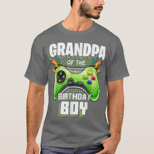 Camiseta Vovô Do Aniversário Garoto Correspondente A Vídeo