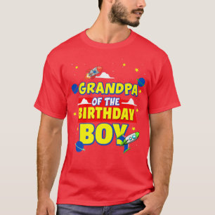 Camiseta Vovô Do Astronauta De Astronauta De Aniversário Qu