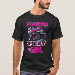 Camiseta Vovó do Caminhão de Monstro da Garota de Aniversár