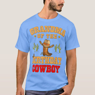 Camiseta Vovó do Cowboy de Aniversário Que Pensava Garoto d